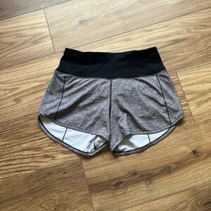 Lululemon Black and Grey Speed Up Athletic Workout Running Shorts